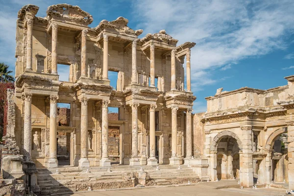 Celsus Library in ancient city Ephesus, Turkey — стокове фото