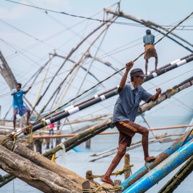 fishermen in India clipart