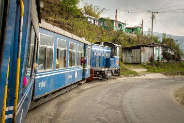 Mountain railway  in Darjeeling, India clipart