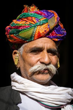 Geleneksel Türban Rajasthani adam