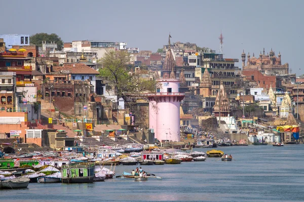Ghats on the banks of Ganges river — Stock Photo, Image