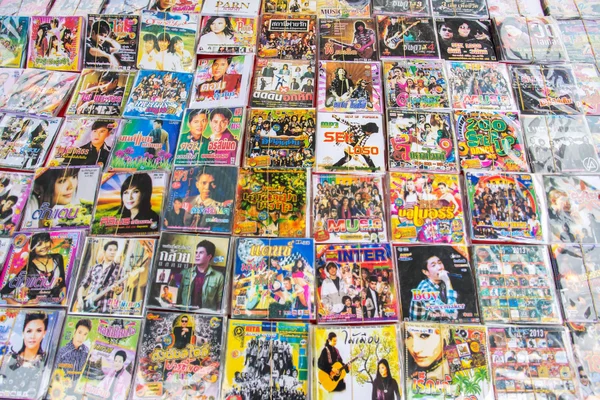 Various Thai pop music CD's — Stock Photo, Image