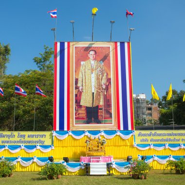 Tayland Kralı Bhumibol Adulyadej portresi