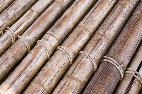 Palos de bambú con una cuerda —  Fotos de Stock