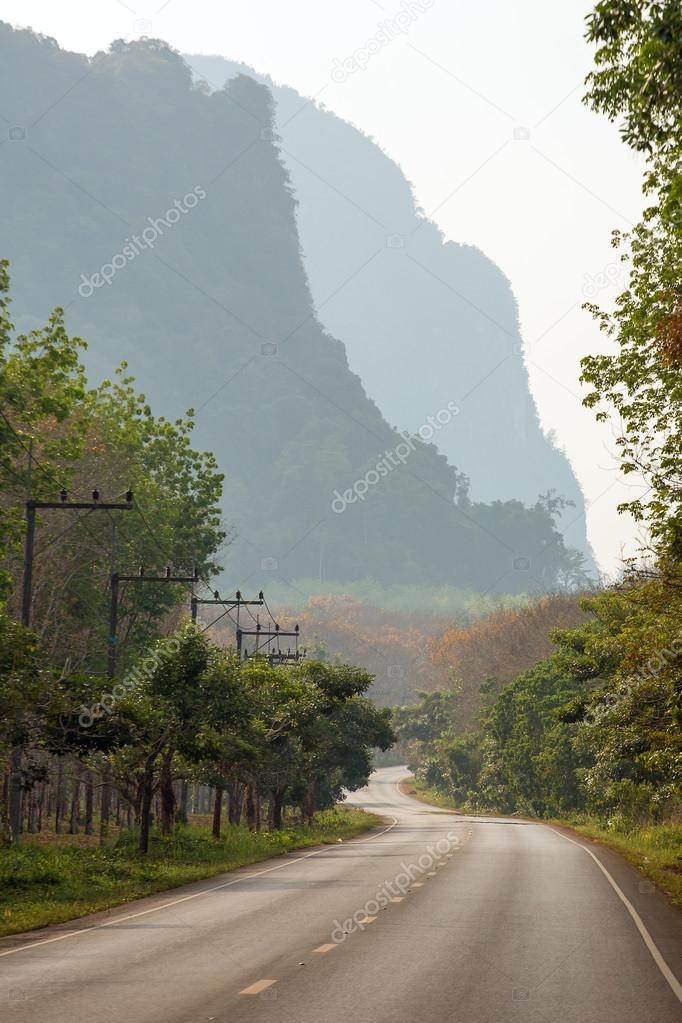Road and morning landscape