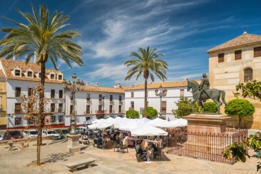Antequera, Spain - April 14, 2024: Plaza Coso Viejo square in historic center of Antequera city in Andalusia, Spain.