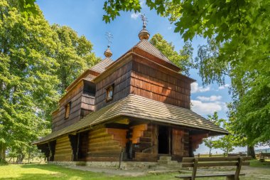 Smolnik 'teki Aziz Michael Ortodoks Kilisesi, Karpatlar, Bieszczady, Polonya. Doğu Ortodoks Kilisesi, Lemko Kilisesi