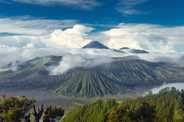 Mount Bromo and Batok volcanoes