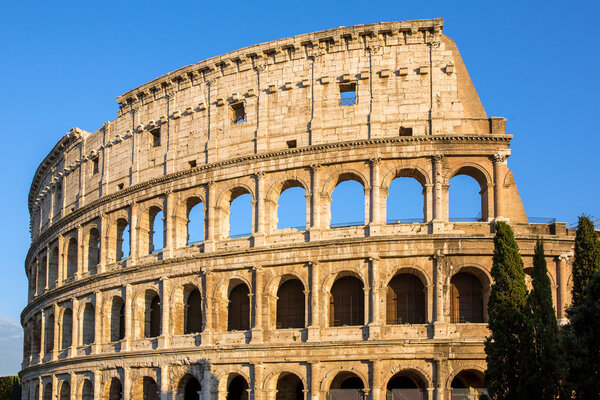 Sunrise Colosseum in Rome, Italy