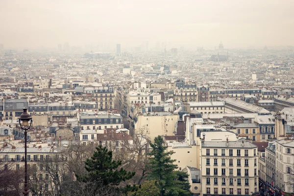 Blick auf Paris im Winter — Stockfoto