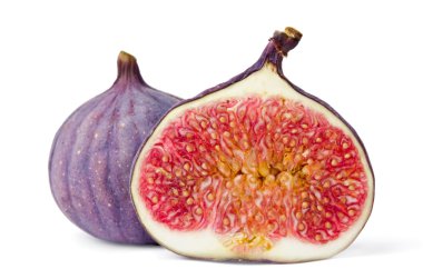Ripe figs insulated on white background