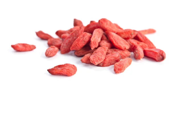 Heap of goji berries  isolated on white background — Stock Photo, Image