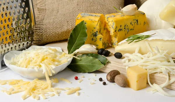 粉チーズとスパイスとの周りのチーズ丼 — ストック写真