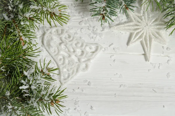 Tarjeta de felicitación para Navidad con tapa de madera —  Fotos de Stock