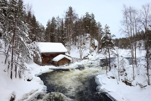 Río Kitkajoki Parque Nacional Oulanka Finlandia — Foto de Stock