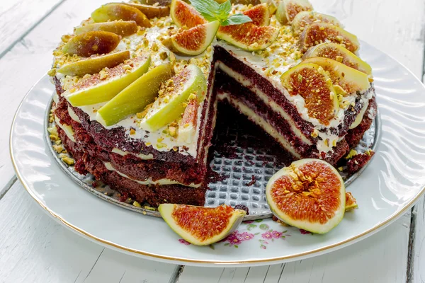 Cake met vijgen — Stockfoto