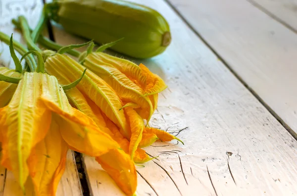 Flowers of courgettes — Stockfoto