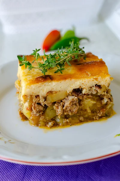 Moussaka búlgaro — Fotografia de Stock