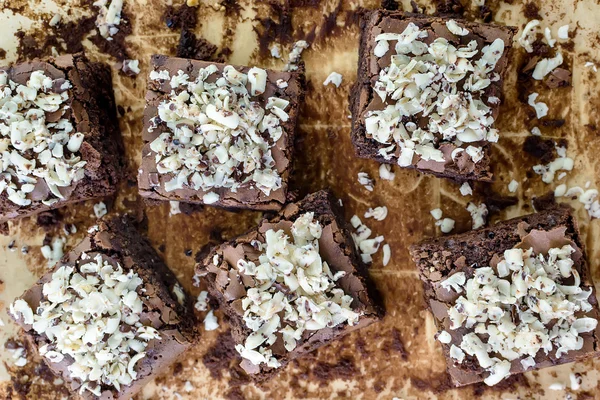 Brownie di noci di cioccolato — Foto Stock