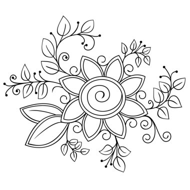 Yarım yamalak el Doodle çizilmiş