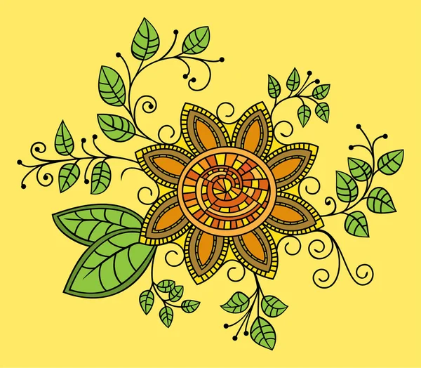 Flor de fantasía, vector — Vector de stock