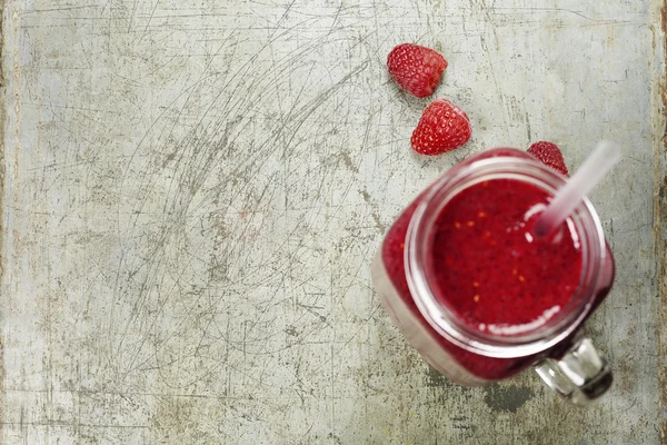 Berry smoothie on rustic background — Stock Photo, Image