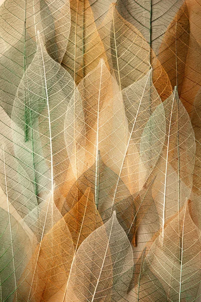 Background from artificial autumn leaves, closeup — Stock Photo, Image