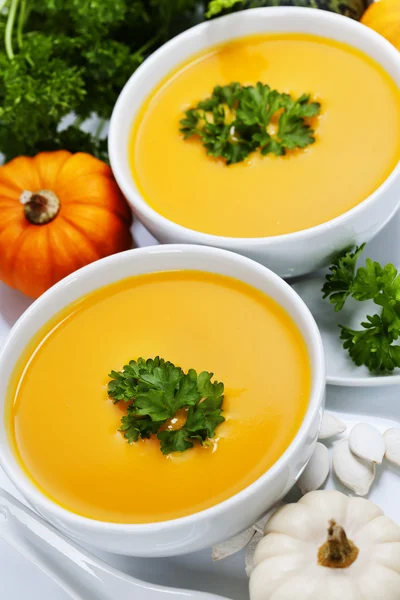 Kürbissuppe — Stockfoto