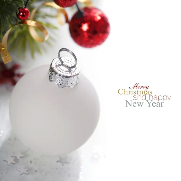 White christmas ball — Stock Photo, Image