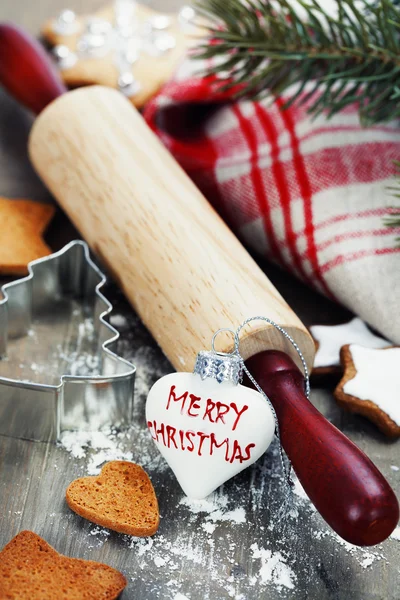 Bakken kerstkoekjes — Stockfoto