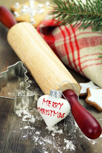 Bakken kerstkoekjes — Stockfoto