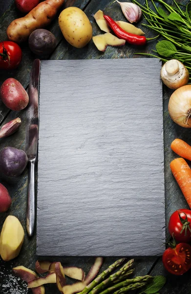 Taze sebze ile gıda arka plan — Stok fotoğraf