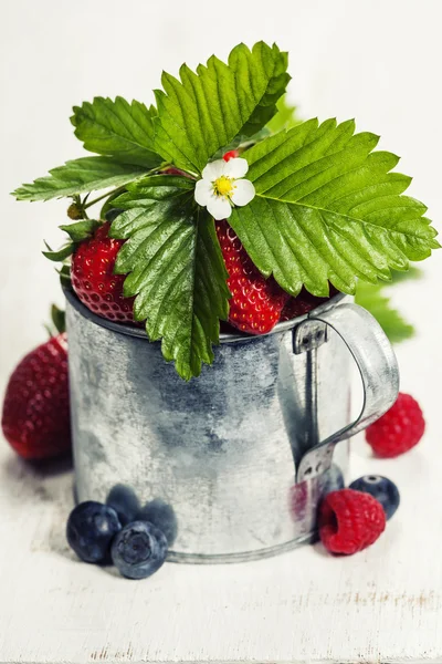 Fresh Berries on Wooden Background. — Stock Photo, Image