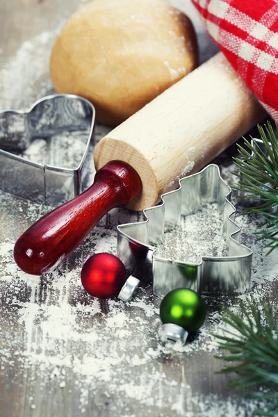 Baking Christmas cookies — Stock Photo, Image