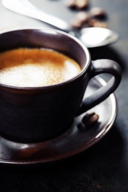 Kahve Espresso. Bir fincan kahve. 