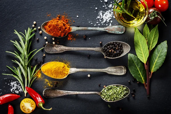 Herbs and spices selection — Stock Photo, Image