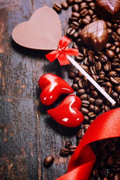 Koffie en chocolade — Stockfoto