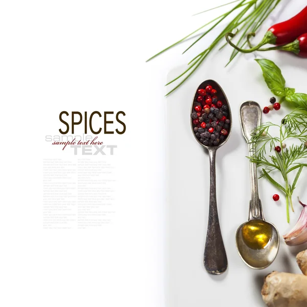 Herbs and spices selection — Stock Photo, Image