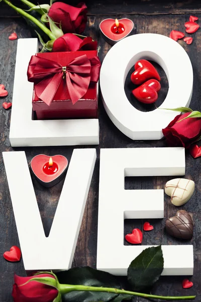 Den svatého Valentýna složení — Stock fotografie