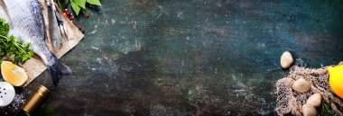 Deniz ürünleri ve şarap ile gıda arka plan