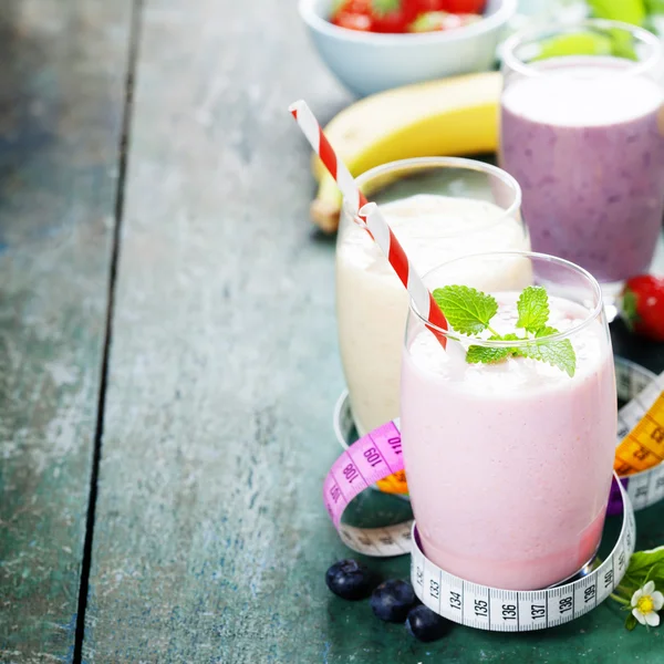 Smoothies de frutas — Fotografia de Stock