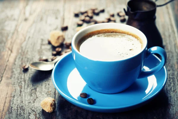 Blaue Kaffeetasse — Stockfoto