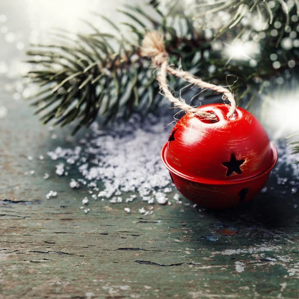 Jingle bell op vintage achtergrond — Stockfoto