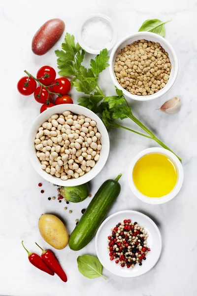 Various colorful spices and vegetables — Stock Photo, Image