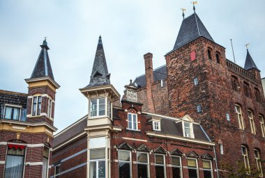 Hollanda, Utrecht - 25 Ekim 2015: Geleneksel Avrupa mimarisi. Utrecht - Hollanda.