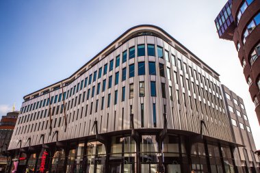 Lahey, Hollanda - 8 Mart 2016: 8 Mart 2016 yılında Lahey - Hollanda modern Lahey (Den Haag) city center mimarisini.