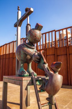 Den Haag, Hollanda - 8 Mart 2016: Heykel Bahçe 