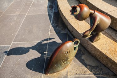 Den Haag, Hollanda - 8 Mart 2016: Heykel Bahçe 