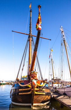 Eski yelkenli unsurları yakın çekim.