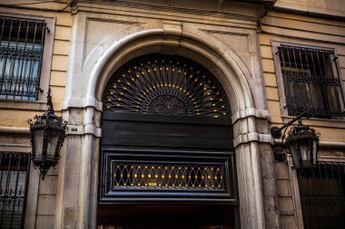 Eski Venedik ahşap kapı.